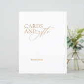 Elegant Calligrafie-Kaarten en cadeaubonnen voor b (Staand voorkant)