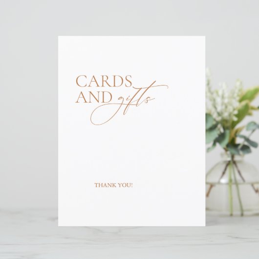 Elegant Calligrafie-Kaarten en cadeaubonnen voor b (Staand voorkant)