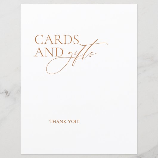 Elegant Calligrafie-Kaarten en cadeaubonnen voor b (Voorkant)