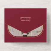 Elegant calligrafie kerstfeestfotokaarten all in one uitnodiging (Achterkant)