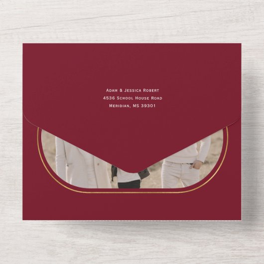 Elegant calligrafie kerstfeestfotokaarten all in one uitnodiging (Achterkant)