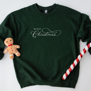 Elegant Calligrafie Kerstshirt Trui