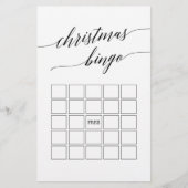 Elegant Calligrafie-kerstwoord-zoekspel Flyer (Voorkant)