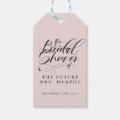 Elegant Calligrafie Klassiek Vrijgezellenfeest Cad Cadeaulabel (Voorkant)