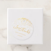 Elegant Calligrafie Love and Bedankt Wedding Bedankjes Labels (Met doos)