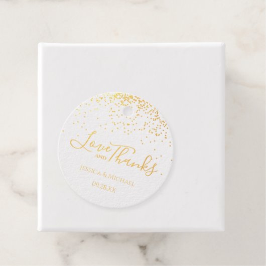 Elegant Calligrafie Love and Bedankt Wedding Bedankjes Labels (Met doos)