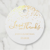 Elegant Calligrafie Love and Bedankt Wedding Bedankjes Labels (Voorkant)