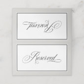 Elegant Calligrafie Manuscript Gereserveerde de Te Plaatskaartje (Buitenkant ongevouwen)