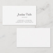 Elegant Calligrafie Manuscript Moderne Professione Visitekaartje (Voorkant / Achterkant)