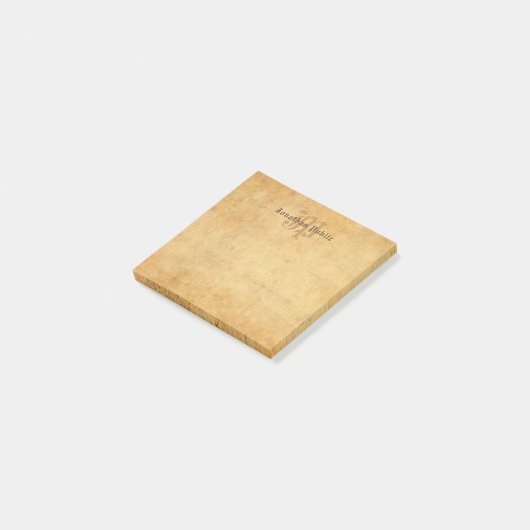 Elegant  Calligrafie Monogram Sjabloon Post-it® Notes (Schuin)