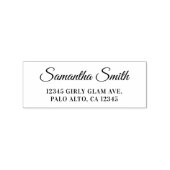 Elegant Calligrafie Naam Alle Petten Adres Rubberstempel (Afrduk)