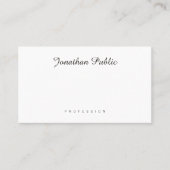 Elegant Calligrafie Name Script Simple Design Chic Visitekaartje (Voorkant)