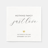 Elegant Calligrafie Niets Fancy Servet (Voorkant)