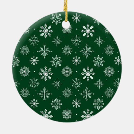 Elegant Calligrafie Ons eerste kerstgroen Keramisch Ornament (Achterkant)