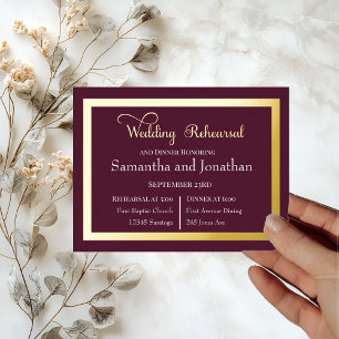 Elegant Calligrafie op donker Paars Return-adres Etiket