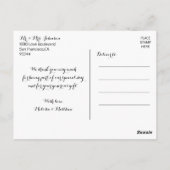 Elegant Calligrafie Script LOVE & BEDANKT met FOTO Briefkaart (Achterkant)