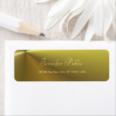 Elegant Calligrafie Script Modern Metallic Gold Etiket (Insitu)