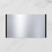 Elegant Calligrafie Script Moderne Silver Graceful Visitekaartje (Achterkant)