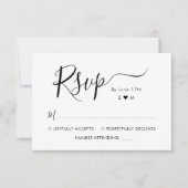 Elegant Calligrafie Script Monogram Bruiloft RSVP (Voorkant)
