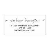 Elegant Calligrafie Script Name Address Rubberstempel (Afrduk)