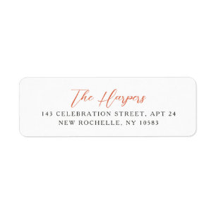 Elegant Calligrafie Script Persoonlijke naam Rood Etiket