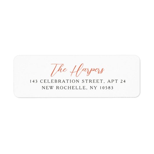 Elegant Calligrafie Script Persoonlijke naam Rood Etiket (Voorkant)