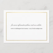 Elegant Calligrafie Script Save the Date Faux Gold Informatiekaartje (Achterkant)