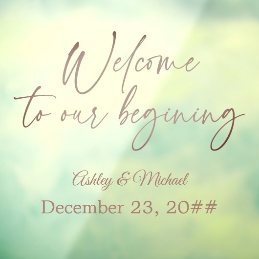 Elegant Calligrafie Script Simple Bohemian Modern Raamsticker (Vel 3)