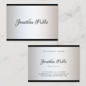 Elegant Calligrafie Script Simple Trendy Sjabloon Visitekaartje (Voorkant / Achterkant)