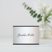 Elegant Calligrafie Script Simple Trendy Sjabloon Visitekaartje (Staand voorkant)