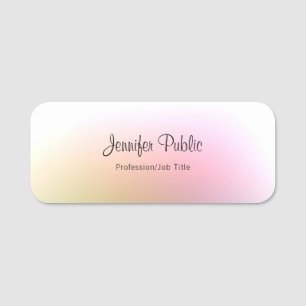 Elegant Calligrafie Script Text Colorful Sjabloon Naamplaatje