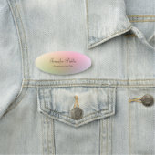 Elegant Calligrafie Script Text Colorful Sjabloon Naamplaatje (In situ)