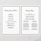 Elegant Calligrafie script vouded Wedding Program (Achterkant)