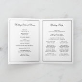 Elegant Calligrafie script vouded Wedding Program Kaart (Binnen)