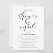 Elegant calligrafie Shower per post Kaart (Voorkant)