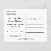 Elegant Calligrafie sparen het Briefkaart van het  (Achterkant)