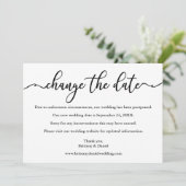 Elegant Calligrafie verandert de Datum Nieuwe Kaar Save The Date (Staand voorkant)