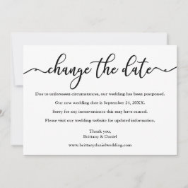Elegant Calligrafie verandert de Datum Nieuwe Kaar Save The Date