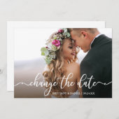 Elegant Calligrafie verandert de Datum Nieuwe Kaar Save The Date (Voorkant / Achterkant)