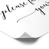 Elegant Calligrafie vind je je zitplaatje Poster (Hoek)