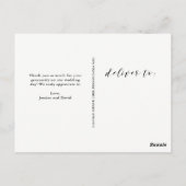 Elegant Calligrafie | Weddenschap Bedankt Foto Briefkaart (Achterkant)