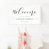 Elegant calligrafie Welkom bij onze bruiloft Spandoek (Insitu)