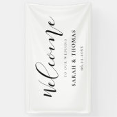 Elegant calligrafie Welkom bij onze bruiloft Spandoek (Verticaal)