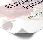 Elegant Calligrafie | Welkom op de Faded Floral We Poster (Hoek)