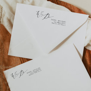 Elegant Calligrafie wij trekken het adres van de T Zelfinktende Stempel