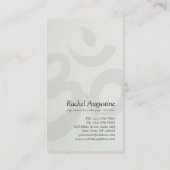 Elegant Calligrafie Yoga Meditation ZEN OM Symbol Visitekaartje (Achterkant)