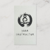 Elegant Calligrafie Yoga Meditation ZEN OM Symbol Visitekaartje (Voorkant)