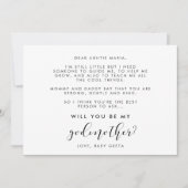Elegant calligrafie Zal je mijn Godmoeder kaart zi (Voorkant)