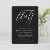 ELEGANT Calligrafieketel, stijlvol, 30e verjaardag Kaart (Staand voorkant)