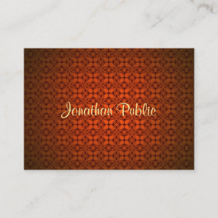 Elegant Calligrafienaam Text Sjabloon Red Damask Visitekaartje